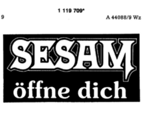 SESAM öffne dich Logo (DPMA, 02/03/1988)