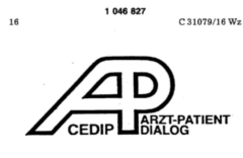 AP CEDIP ARZT-PATIENT DIALOG Logo (DPMA, 31.03.1982)