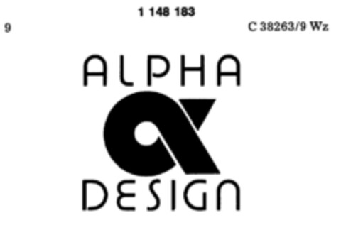 ALPHA DESIGN Logo (DPMA, 29.10.1988)