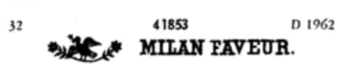 MILAN FAVEUR Logo (DPMA, 05.09.1898)