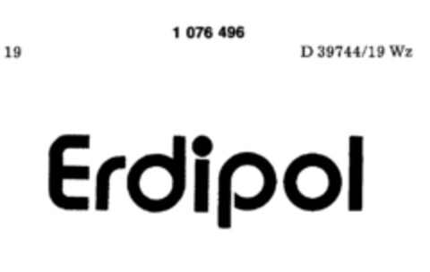 Erdipol Logo (DPMA, 27.07.1984)