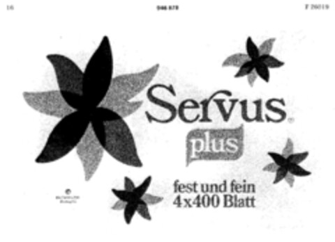 Servus plus Logo (DPMA, 09.07.1975)