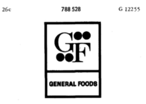GF GENERAL FOODS Logo (DPMA, 25.02.1963)