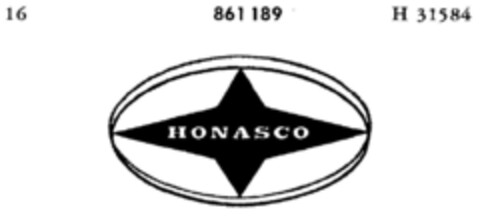 HONASCO Logo (DPMA, 17.05.1968)