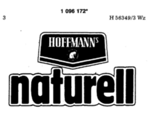 HOFFMANN`S naturell Logo (DPMA, 08.07.1986)