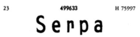 Serpa Logo (DPMA, 17.09.1937)