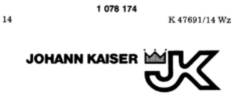 JOHANN KAISER Logo (DPMA, 30.10.1984)