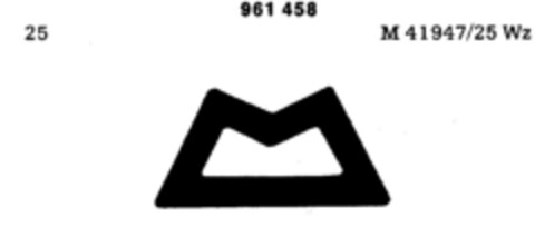 961458 Logo (DPMA, 19.07.1976)