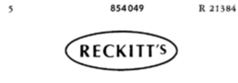 RECKITT`S Logo (DPMA, 30.11.1965)