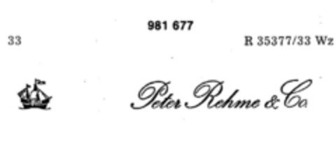 Peter Rehme & Co. Logo (DPMA, 15.07.1978)