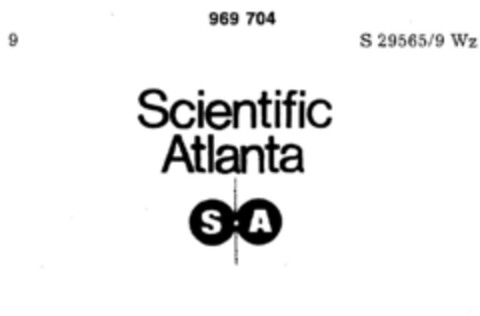 Scientific Atlanta SA Logo (DPMA, 17.01.1976)