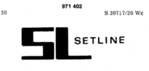 SL SETLINE Logo (DPMA, 05.03.1977)