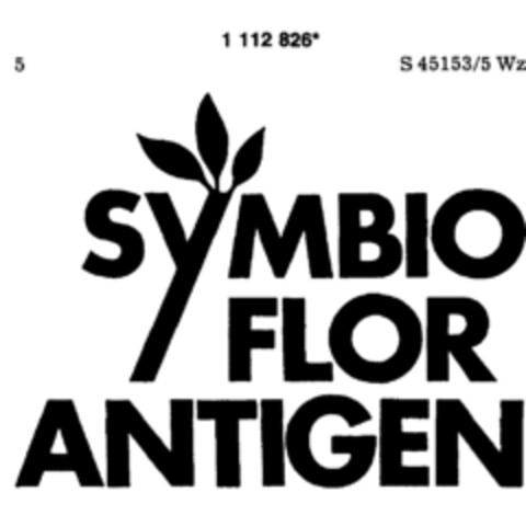 SYMBIO FLOR ANTIGEN Logo (DPMA, 30.07.1987)