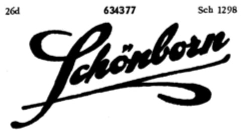 Schönborn Logo (DPMA, 21.07.1950)