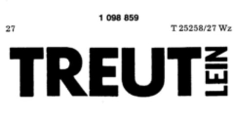 TREUT LEIN Logo (DPMA, 01/29/1986)