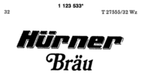 Hürner Bräu Logo (DPMA, 02.05.1988)