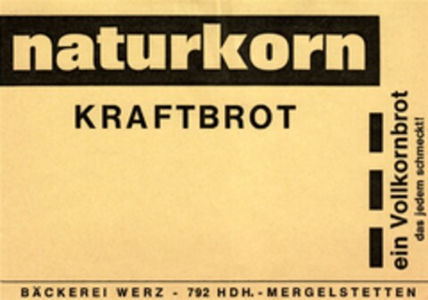 naturkorn KRAFTBROT Logo (DPMA, 03.02.1968)