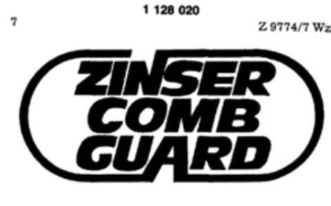 ZINSER COMB GUARD Logo (DPMA, 01/20/1988)