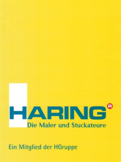 HARING Die Maler und Stuckateure Ein Mitglied der HGruppe Logo (DPMA, 08.06.2012)
