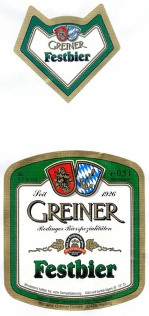 Greiner Festbier Logo (DPMA, 09.05.2006)