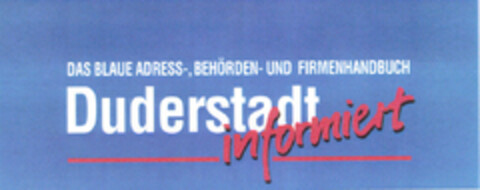 DAS BLAUE Duderstadt informiert Logo (DPMA, 18.11.1995)