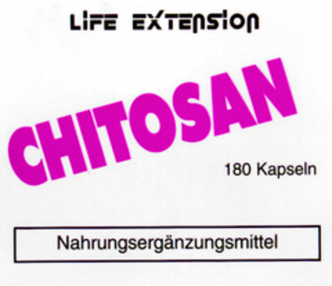 LIFE EXTENSION CHITOSAN Logo (DPMA, 20.07.1997)