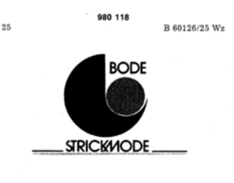 BODE STRICKMODE Logo (DPMA, 03/02/1978)