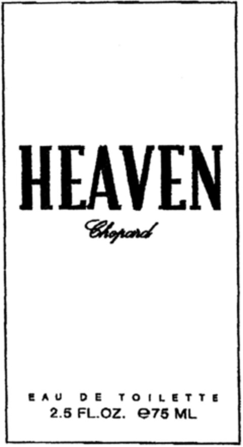HEAVEN Chopard EAU DE TOILETTE Logo (DPMA, 05.01.1994)