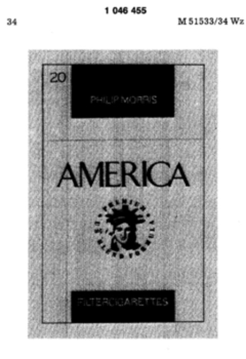 PHILIP MORRIS AMERICA FILTERCIGARETTES Logo (DPMA, 05/28/1982)