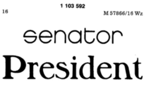 senator President Logo (DPMA, 10.01.1986)