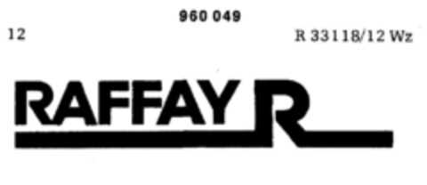 RAFFAY R Logo (DPMA, 26.06.1976)