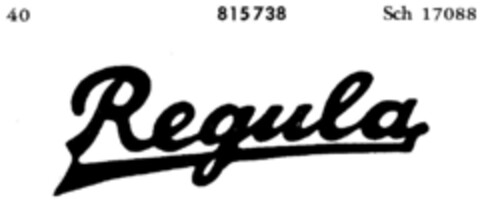 Regula Logo (DPMA, 10/17/1964)
