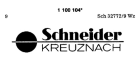 Schneider KREUZNACH Logo (DPMA, 17.07.1986)