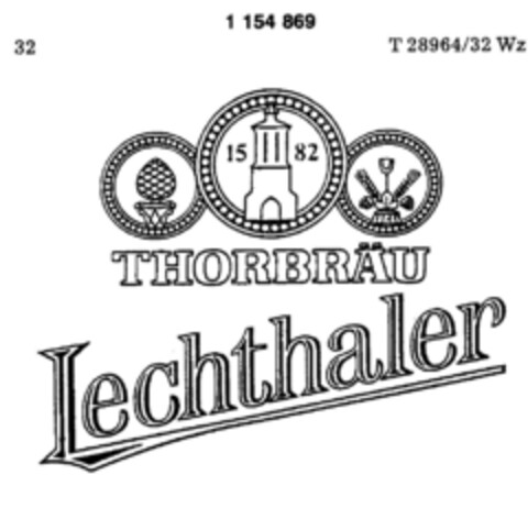 THORBRÄU Lechthaler Logo (DPMA, 05/16/1989)