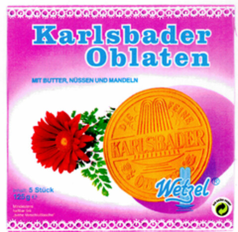 Karlsbader Oblaten MIT BUTTER, NÜSSEN UND MANDELN Logo (DPMA, 08.01.2002)