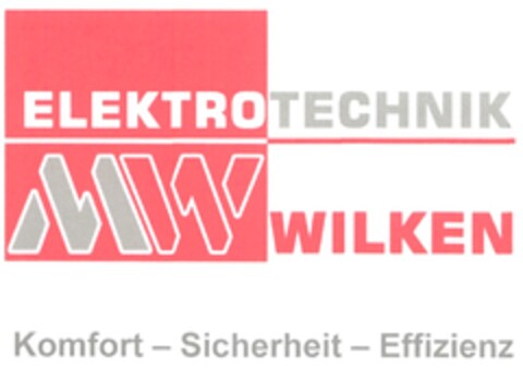 ELEKTROTECHNIK WILKEN Komfort - Sicherheit - Effizienz Logo (DPMA, 08/23/2014)