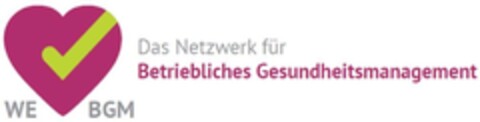 Das Netzwerk für Betriebliches Gesundheitsmanagement WE BGM Logo (DPMA, 02/14/2015)