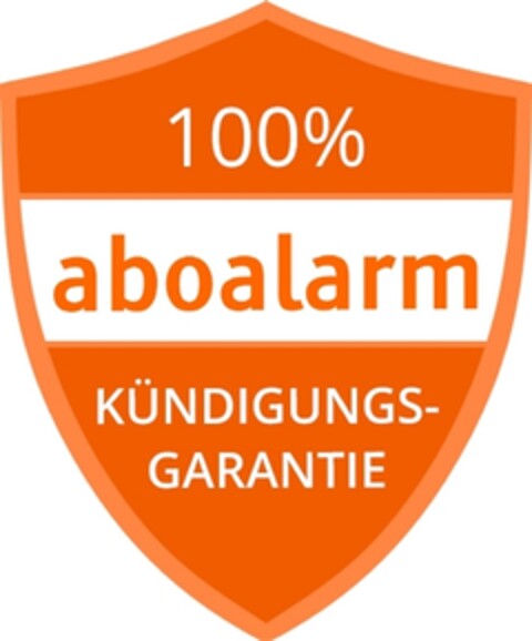 100 % aboalarm KÜNDIGUNGSGARANTIE Logo (DPMA, 07/23/2015)