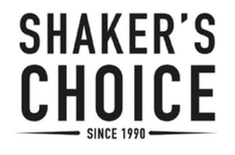 SHAKER'S CHOICE SINCE 1990 Logo (DPMA, 04/20/2022)