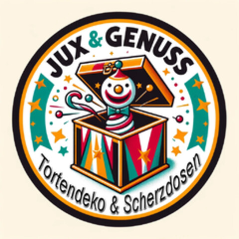 JUX & GENUSS Tortendeko & Scherzdosen Logo (DPMA, 28.02.2024)