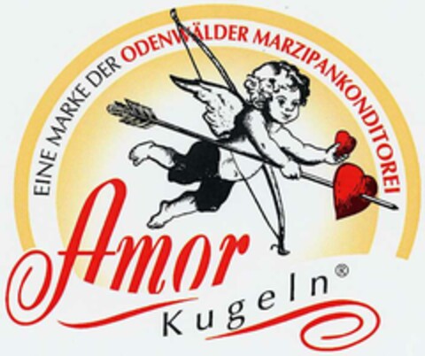 Amor Kugeln EINE MARKE DER ODENWÄLDER MARZIPANKONDITOREI Logo (DPMA, 07.03.2002)