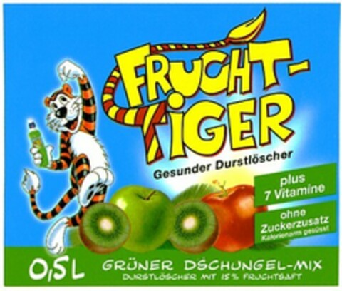 FRUCHT-TIGER Gesunder Durstlöscher Logo (DPMA, 13.05.2003)