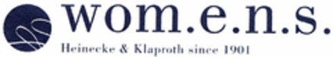 wom.e.n.s. Heinecke & Klaproth since 1901 Logo (DPMA, 06.04.2006)
