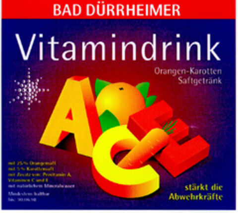 BAD DÜRRHEIMER Vitamindrink Logo (DPMA, 10.05.1997)