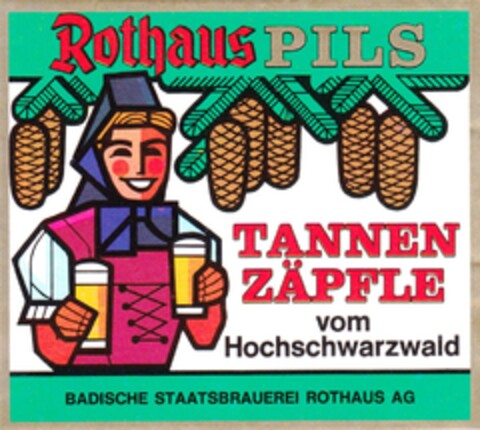 Rothaus PILS TANNEN ZÄPFLE Logo (DPMA, 03/21/1973)