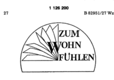 ZUM WOHN FÜHLEN Logo (DPMA, 14.10.1987)