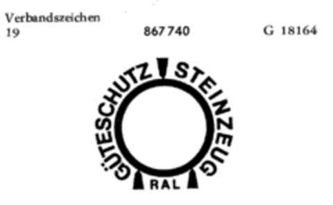 RAL GÜTESCHUTZ STEINZEUG Logo (DPMA, 11/04/1968)