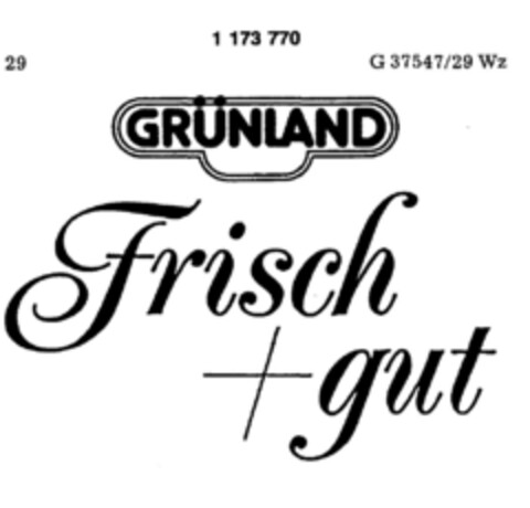 GRÜNLAND Frisch + gut Logo (DPMA, 12.12.1989)