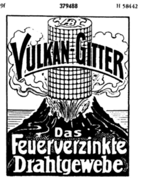 VULKAN-GITTER Logo (DPMA, 28.05.1927)