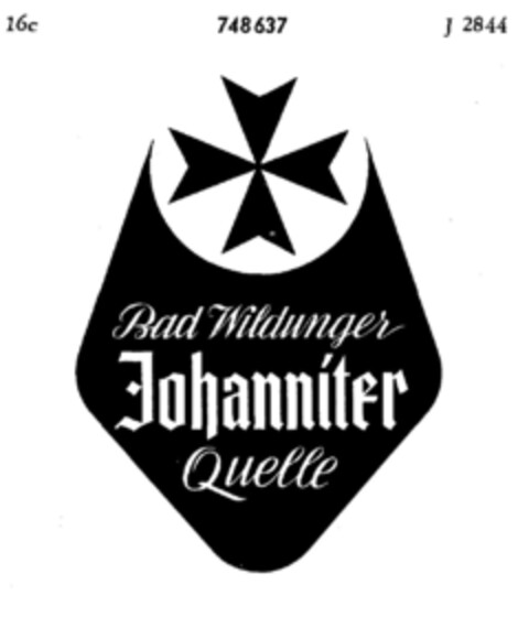 Bad Wildunger Johanniter Quelle Logo (DPMA, 09/21/1959)